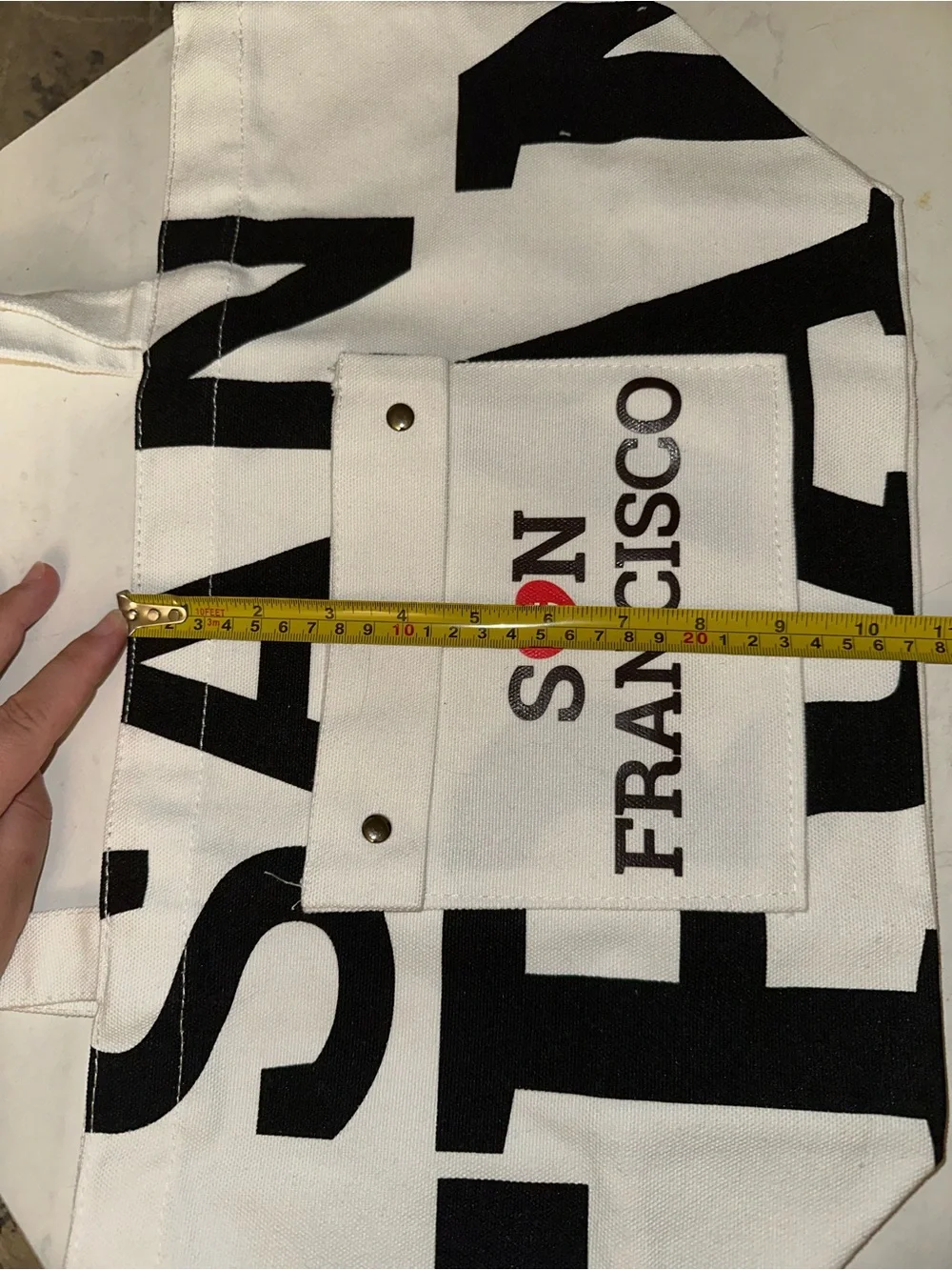 Miniso San Francisco white Canvas Tote Bag